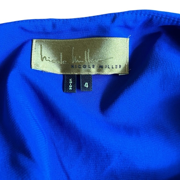 Nicole Miller | Cowl Neck Gown in Royal Blue - Picture 11 of 11